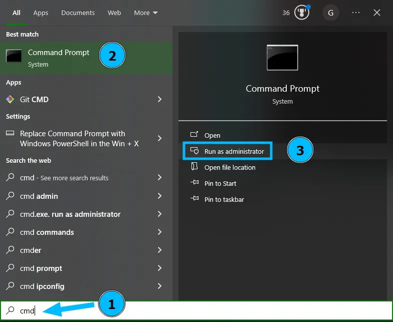Vào Command Prompt