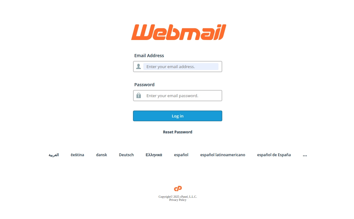 Đăng nhập vào Webmail