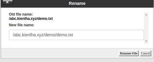 Dùng Rename để thay đổi đường dẫn