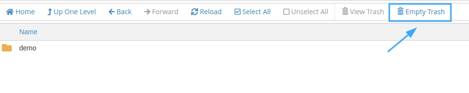 Chọn Empty Trash để xoá vĩnh viễn