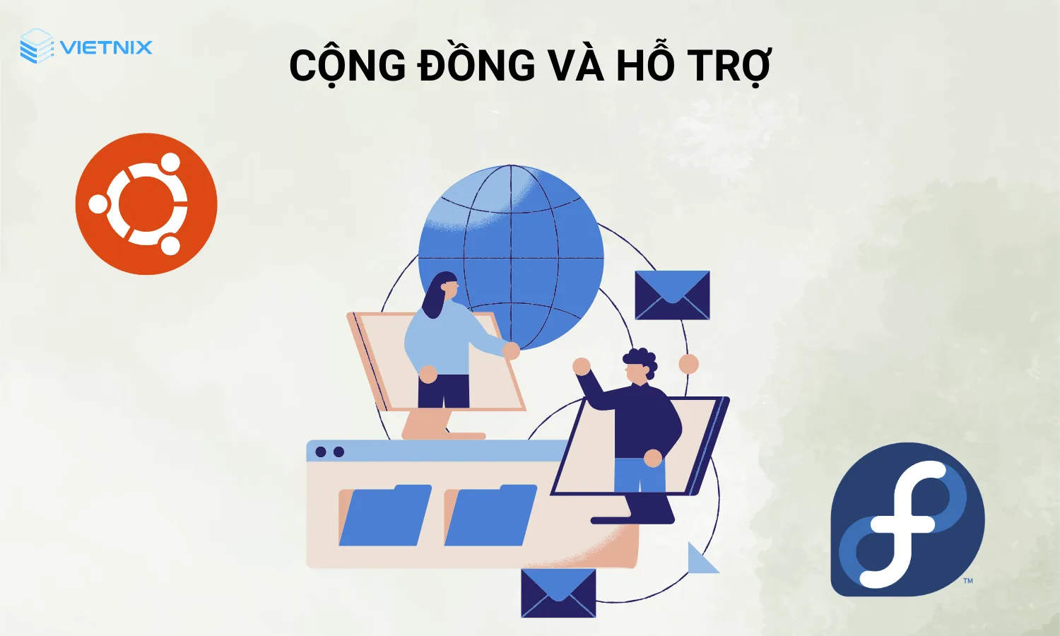 Cộng đồng hỗ trợ của Fedora và Ubuntu