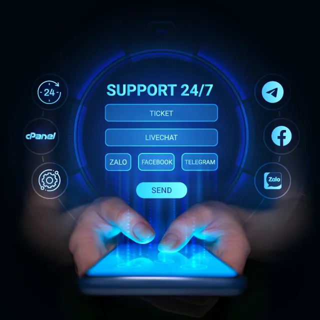 đội ngũ hỗ trợ kỹ thuật chuyên nghiệp 24/7