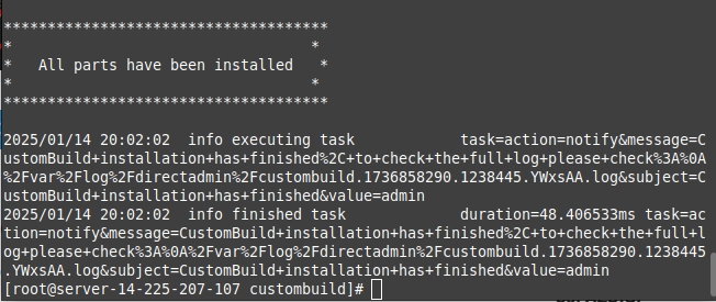 hướng dẫn PCRE is not compiled with UTF-8 support DirectAdmin