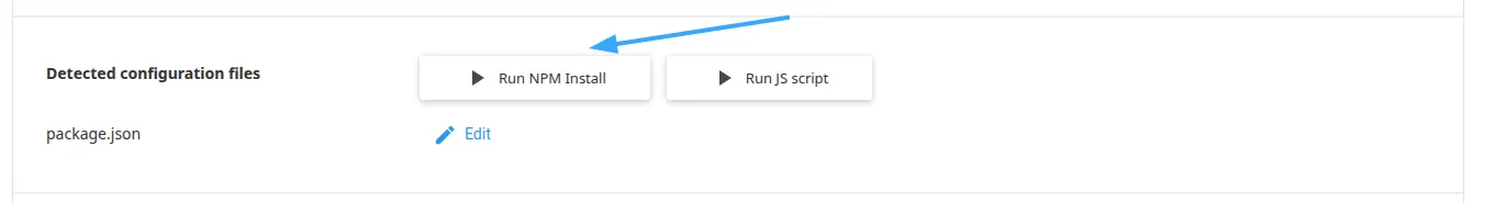 Nhấn Run NPM Install