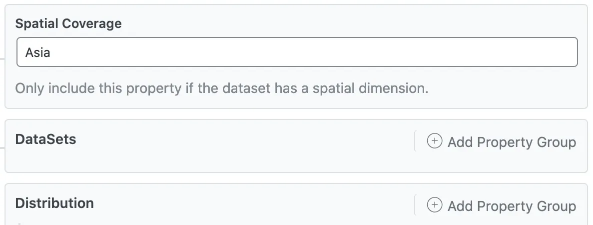 Cấu hình Schema Dataset