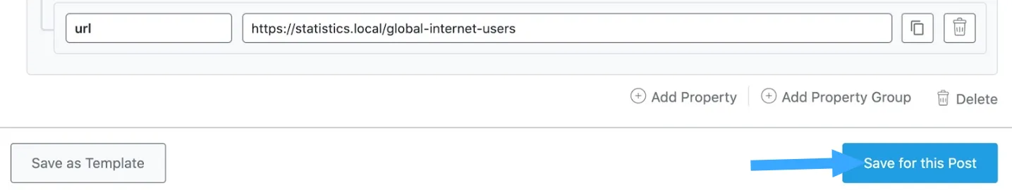 Nhấp vào Save for this Post sau khi hoàn tất các thiết lập