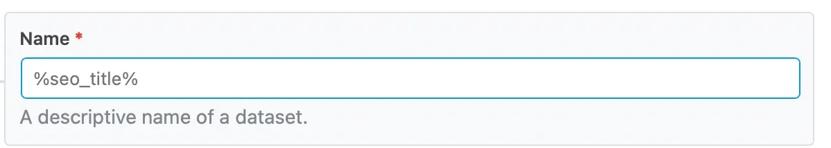 Điền tên của Dataset