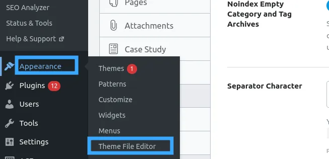 Truy cập Them File Editor