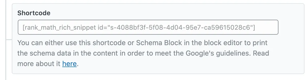 Thêm shortcode cho schema