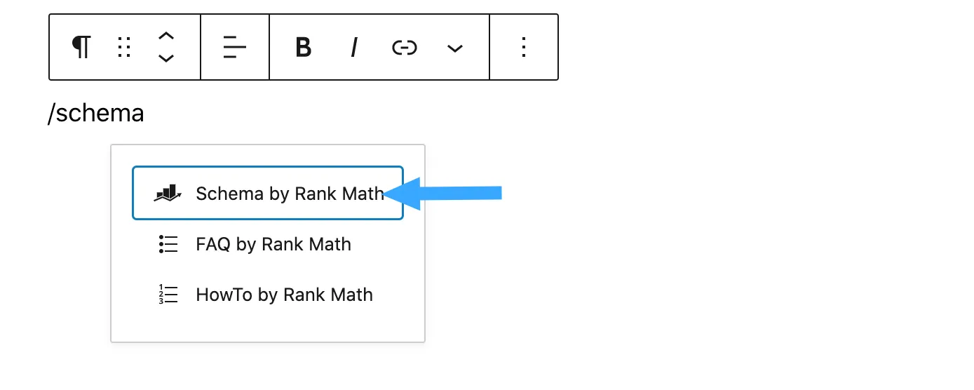 Tìm kiếm Schema by Rank Math