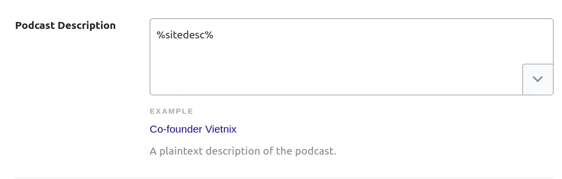 Nhập mô tả cho Podcast