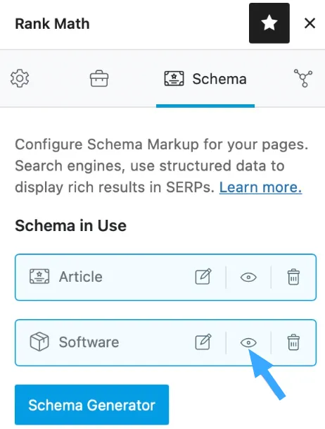 Kiểm tra schema đã hoạt động chưa