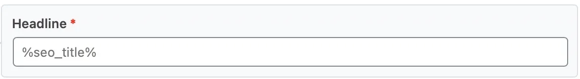 Tùy chọn Title trong schema Recipe