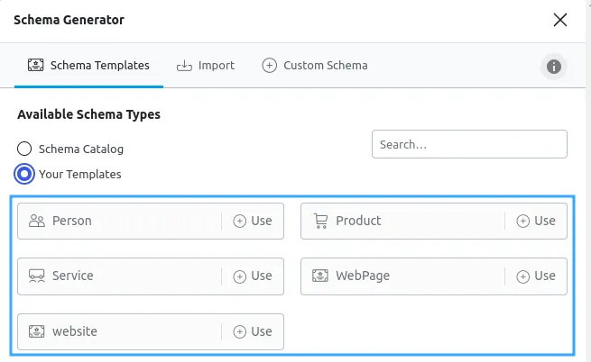 Chỉnh sửa thuộc tính schema và lưu dưới dạng template mới