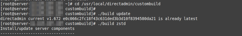 cài đặt Zstd vào DirectAdmin