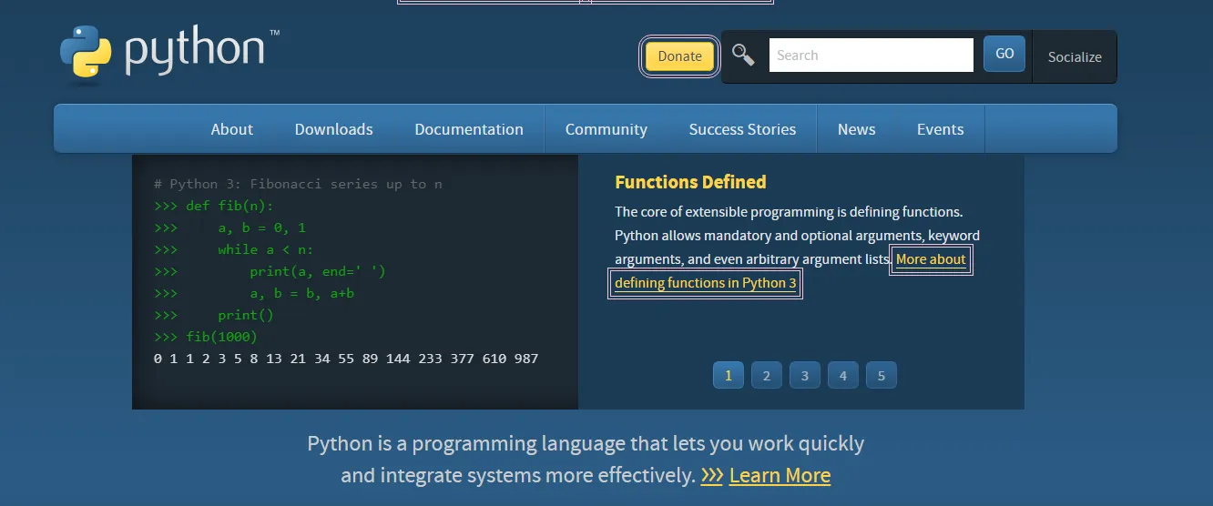 Hướng dẫn chi tiết cài đặt môi trường Python 6 Trang web chính thức của Python