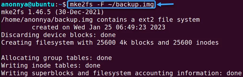 Hệ thống file bắt buộc đã được tạo