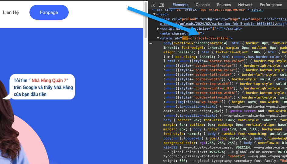 Quét và thêm Critical CSS cho website