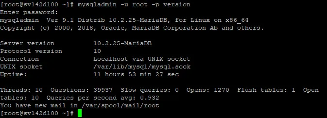 Cách kiểm tra MySQL bằng mysqladmin