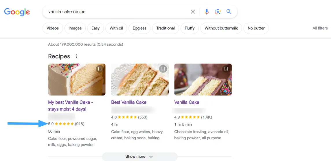 Kết hợp Schema Review và Schema Recipe
