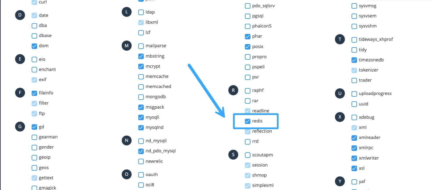 Tích chọn vào redis