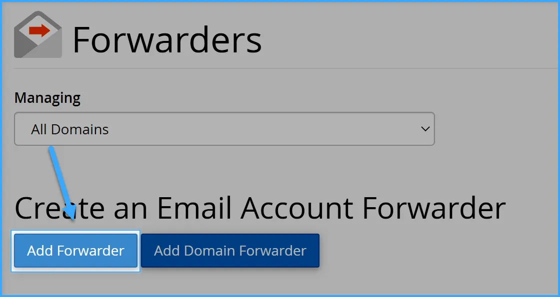 Chọn Add Forwarder