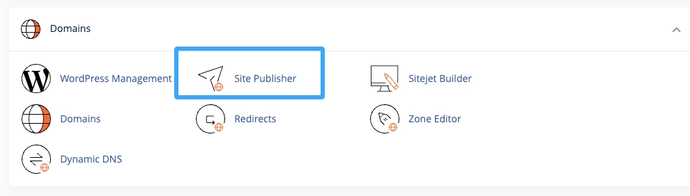Chọn Site Publisher