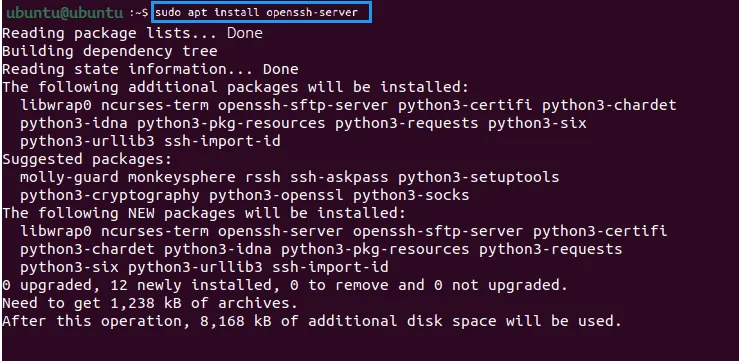 Cài đặt SSH server