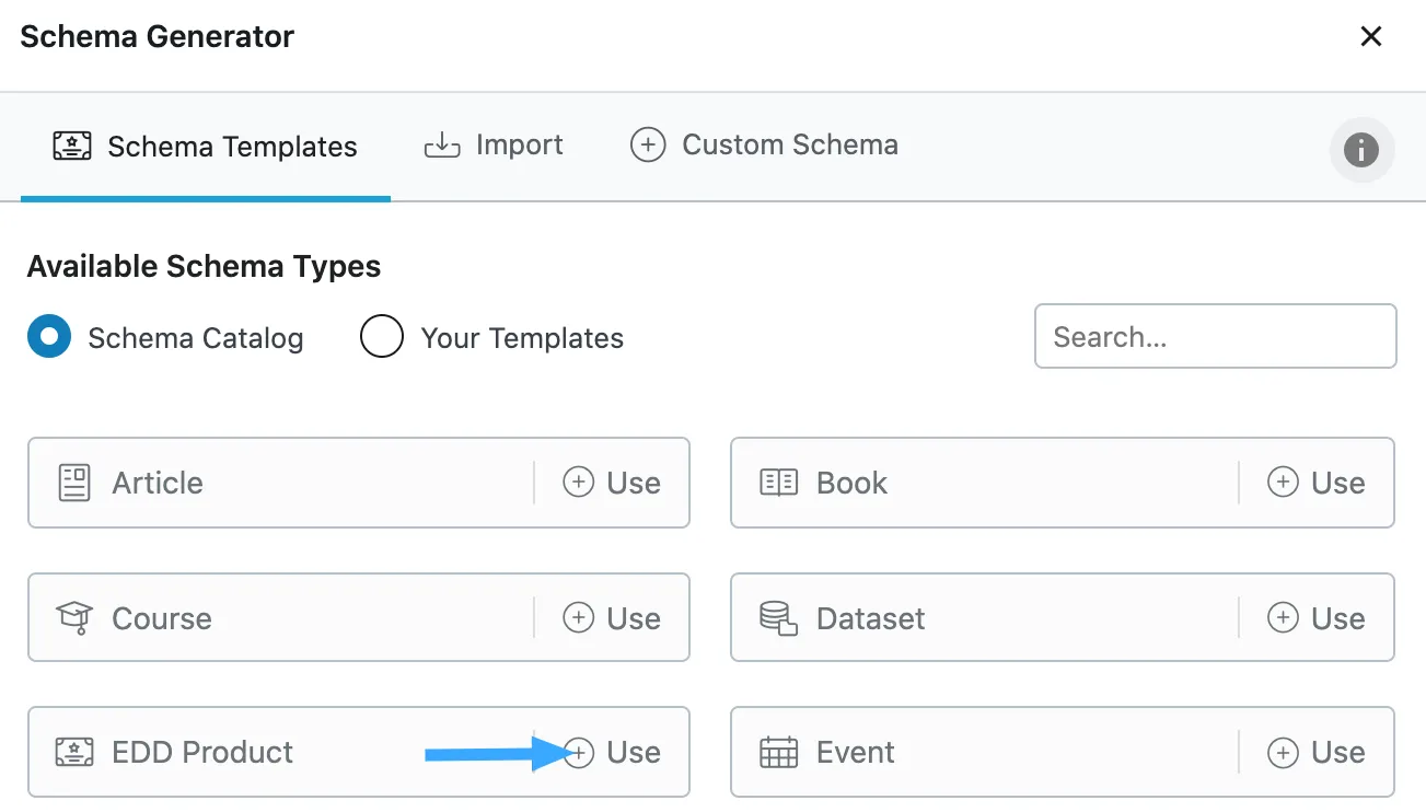 Điều hướng đến Schema Builder