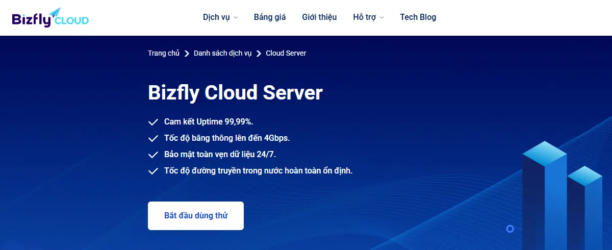 Bizfly Cloud đáp ứng gần như toàn bộ các nhu cầu về hạ tầng công nghệ
