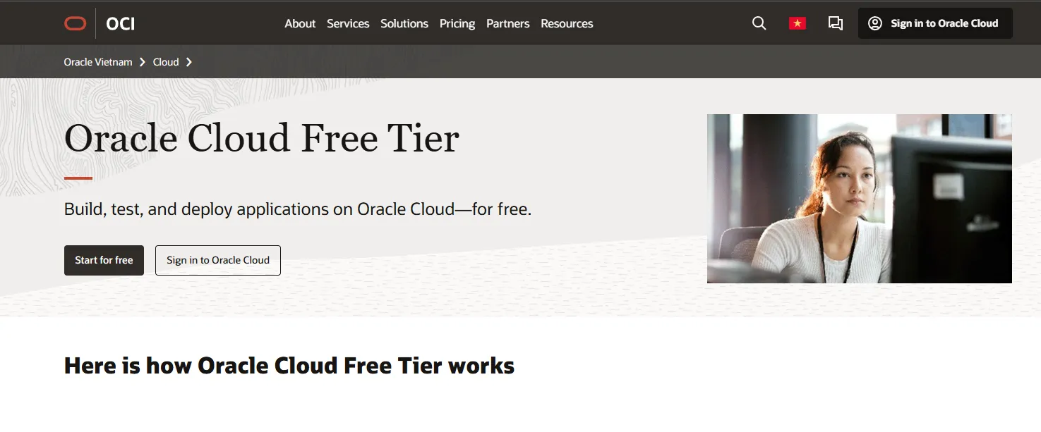 Oracle Cloud Free Tier cung cấp hai máy tính ảo