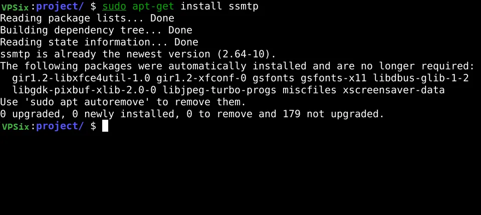 Cài đặt ssmtp