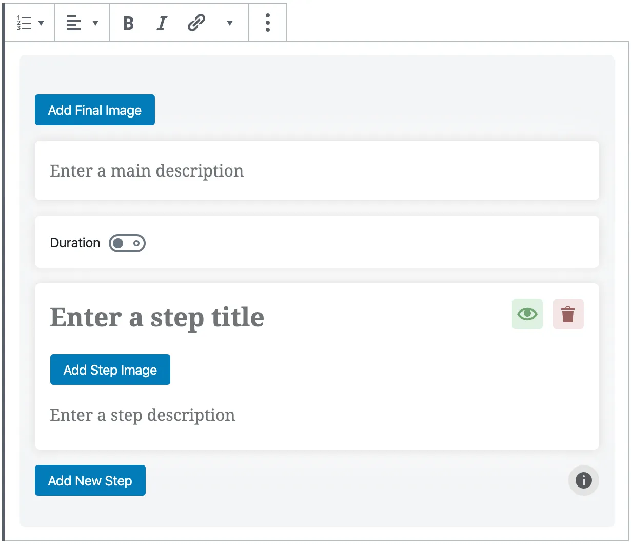 Block HowTo sau khi được thêm vào bài đăng