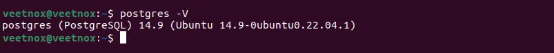 Postgres với version 14.9