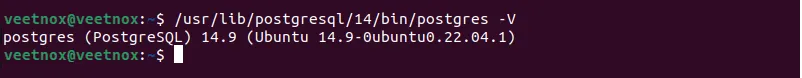 Phiên bản hiện tại của postgres