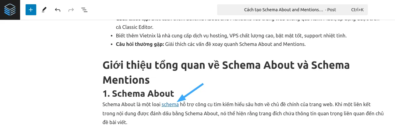 Thêm liên kết vào văn bản