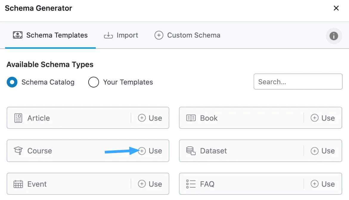 Điều hướng đến Schema Builder của Rank Math