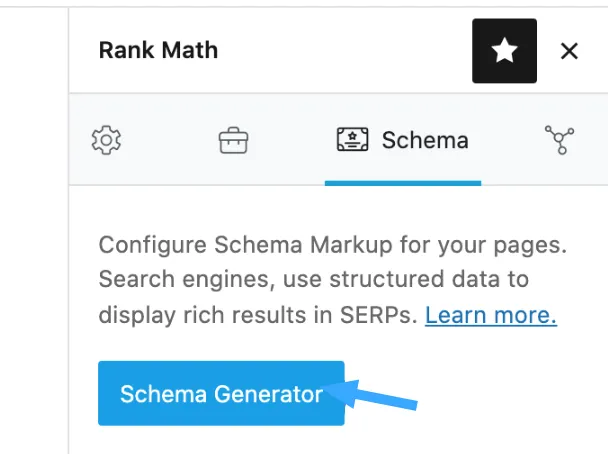 Truy cập vào Schema Settings for This Post/Page