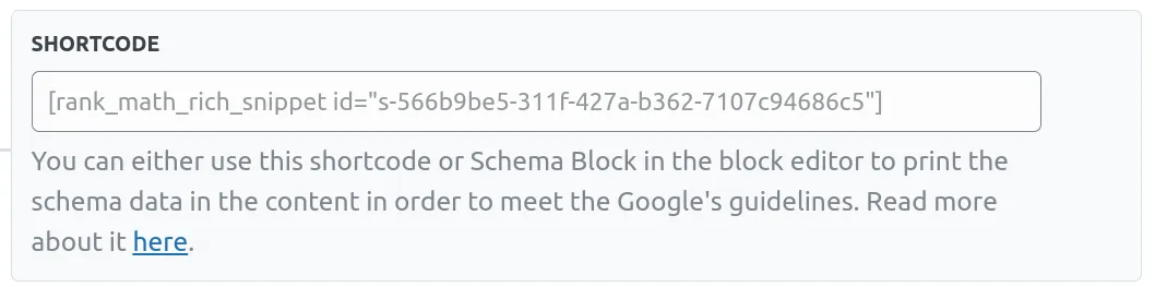 Tùy chọn Shortcode