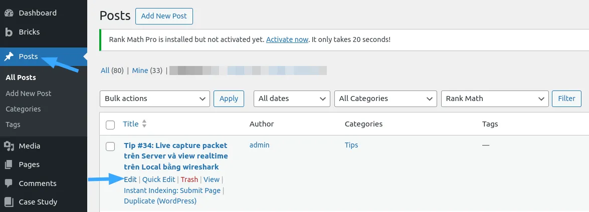Cách tạo Schema Video bằng Rank Math cho người mới 47 Truy cập vào trình chỉnh sửa bài viết hoặc trang