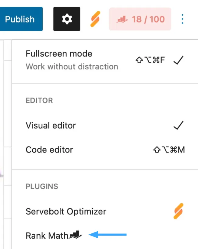 Cách tạo Schema Video bằng Rank Math cho người mới 48 Mở Rank Math trong sidebar Gutenberg