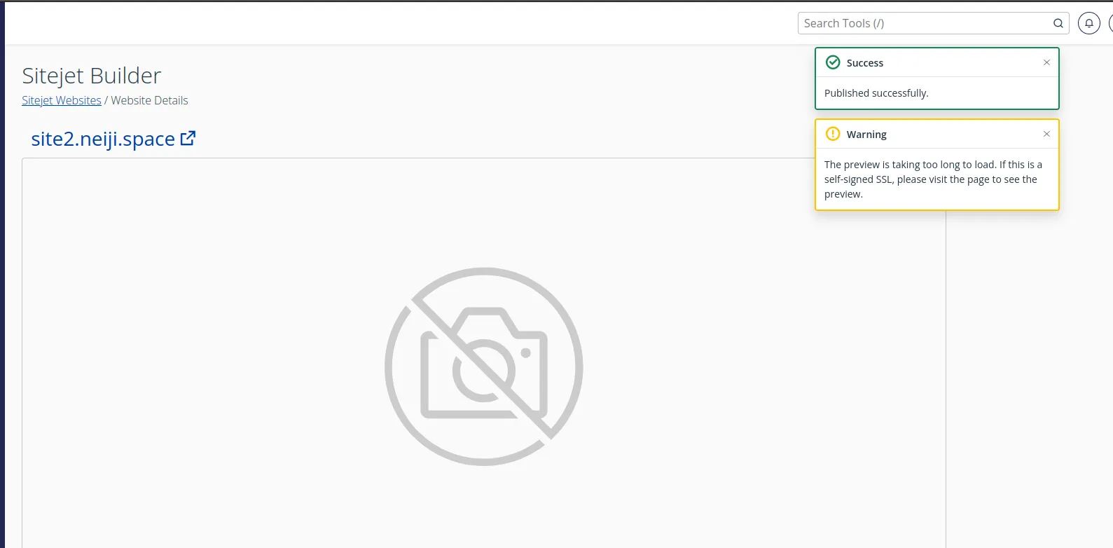 Thông báo khi quá trình xuất bản hoàn tất