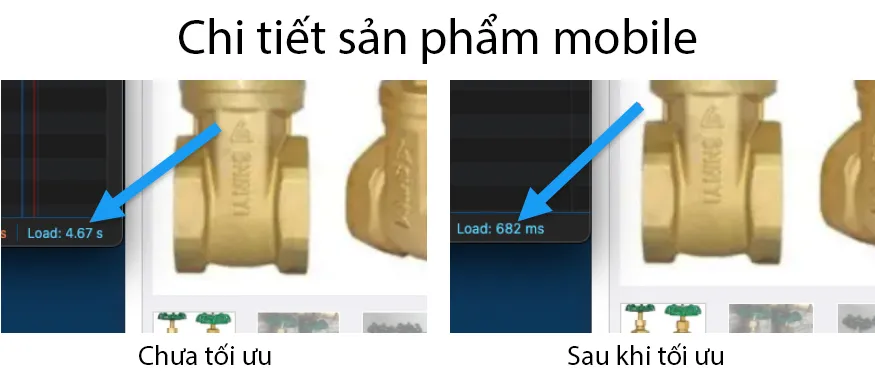 Tốc độ trên Trang chi tiết sản phẩm mobile được cải thiện