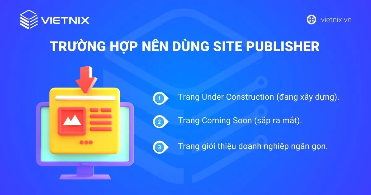 Những trường hợp nên tạo trang web với Site Publisher trên cPanel