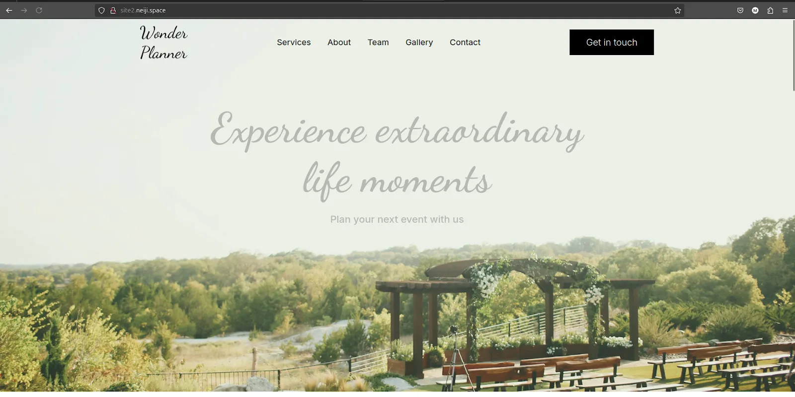 Truy cập website đã tạo