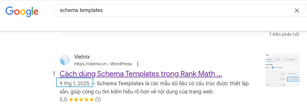 Cách Google hiển thị ngày trong kết quả tìm kiếm