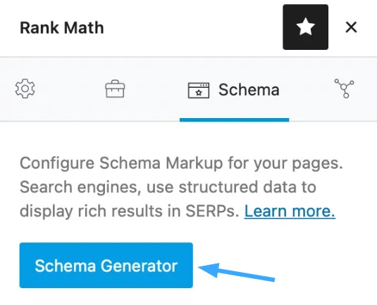 Truy cập vào Schema Settings for This Post/Page