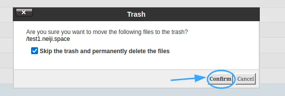 Xác nhận xóa vĩnh viễn mà không lưu vào Trash (Thùng rác)