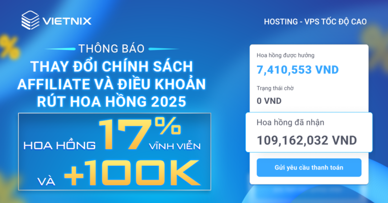 thông báo điều chỉnh affiliate