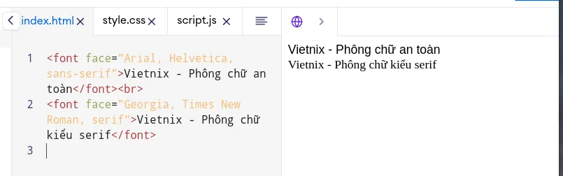 Thẻ font trong HTML: Cách sử dụng, nhược điểm và giải pháp thay thế 22 Chỉ định các font chữ thay thế